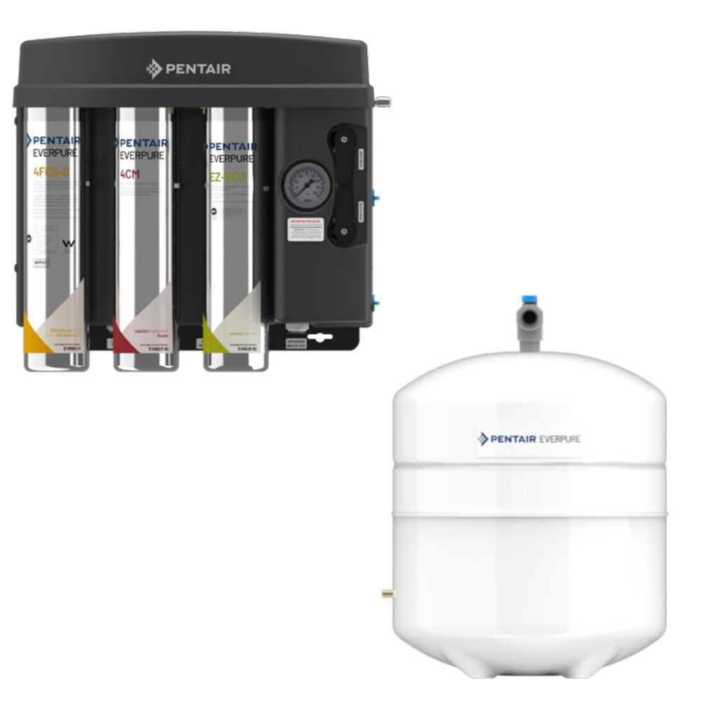 Pentair Everpure EZ-RO Reverse Osmosis System with Hydropneumatic Tank (For Coffee, Espresso, Tea & Ice)