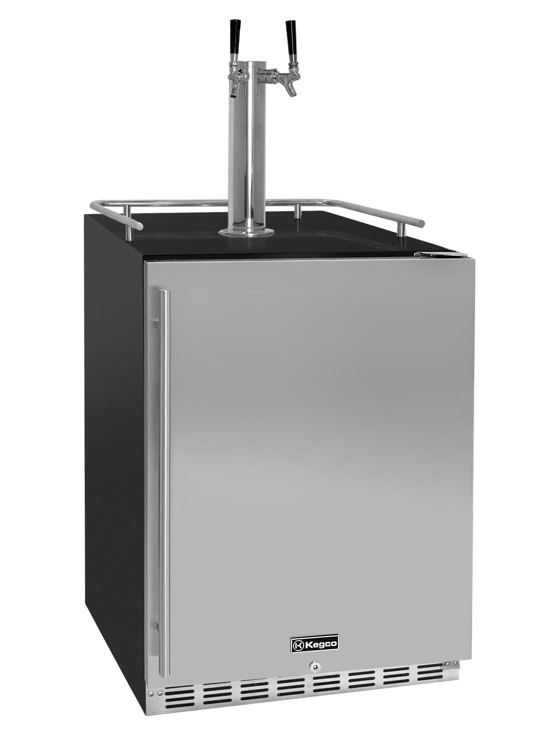 Kegco 24" Wide Dual Tap Built-in Kegerator in Stainless Steel