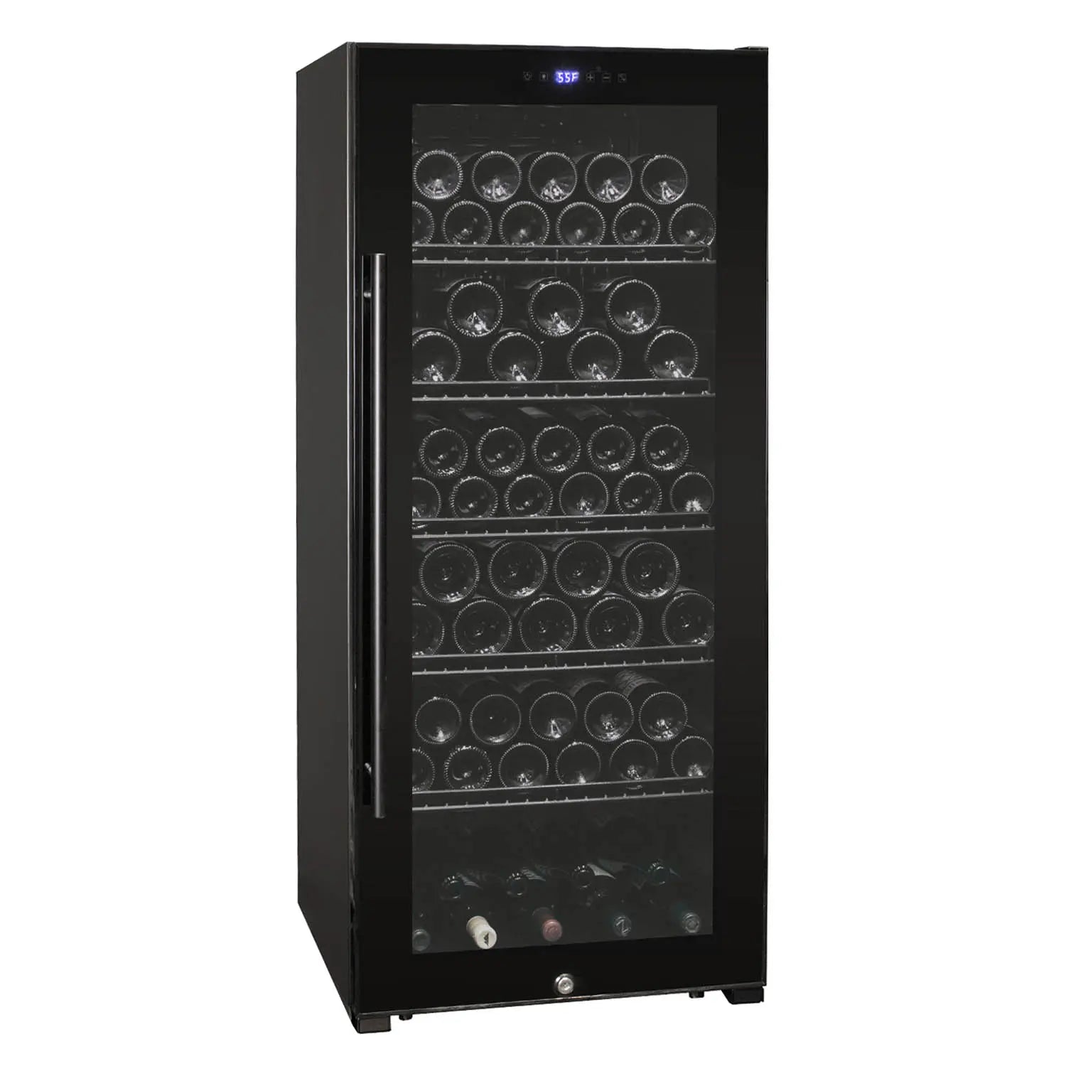 Allavino Contemporary 102 Bottle Single Zone Wine Refrigerator in Black