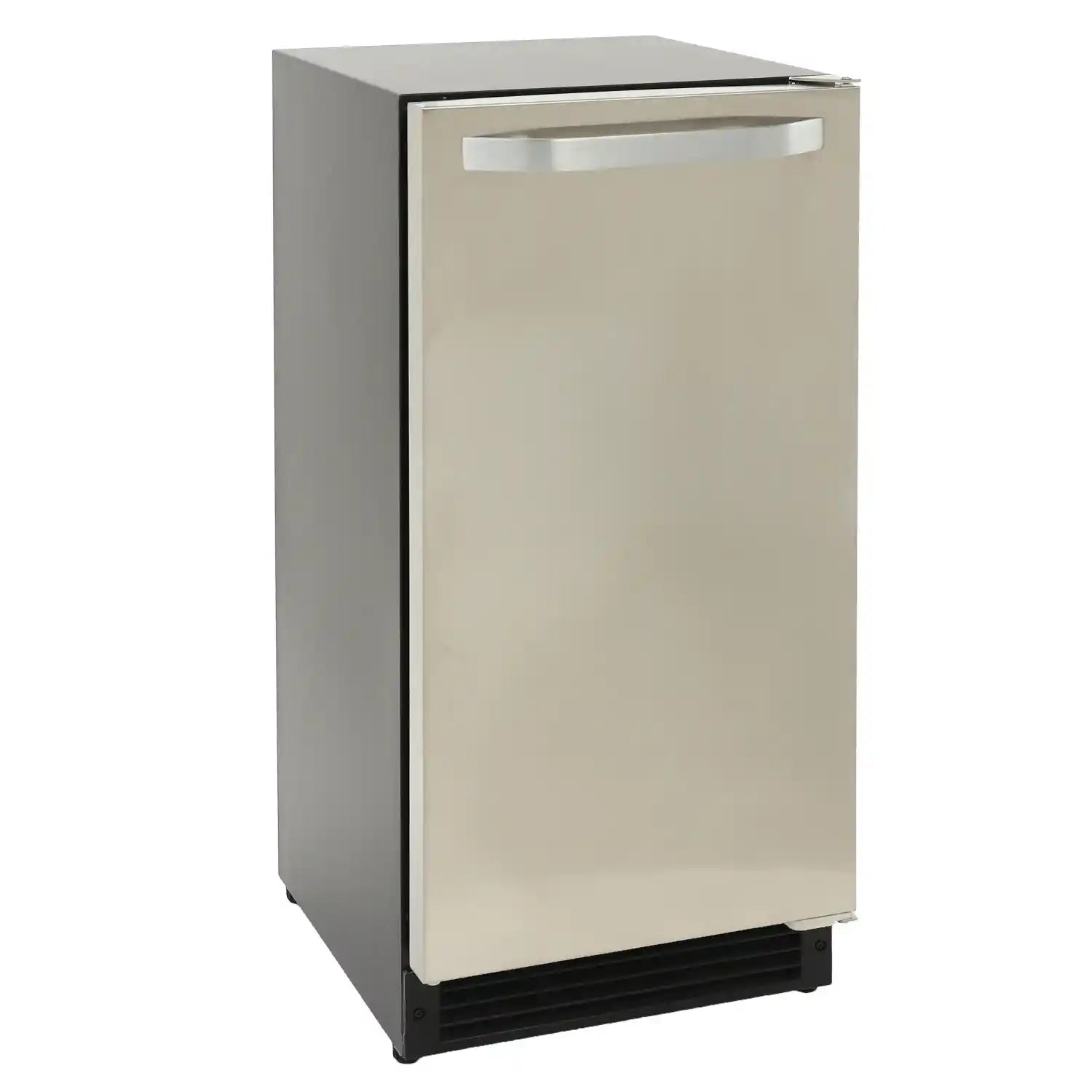 Maxx Ice Shallow Depth Indoor Built-In Undercounter Ice Maker, 15"W, 25 lbs/Day, Crescent Ice Cubes, 22 lb Ice Storage Bin, in Stainless Steel (MIM25C)