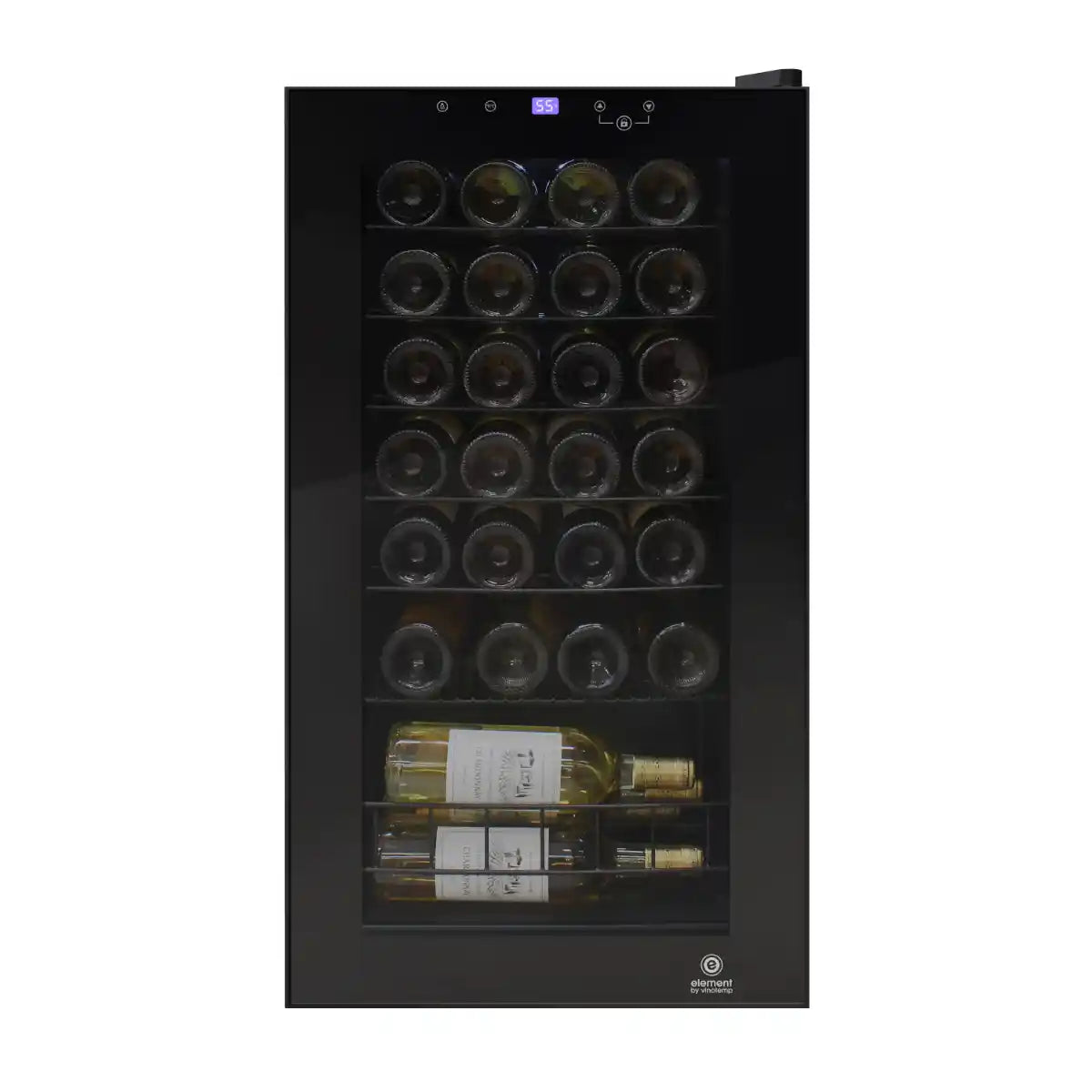 Vinotemp Butler Series Wine Cooler with Touch Screen Controls, 28 Bottle Capacity, in Black (EL-28TS)