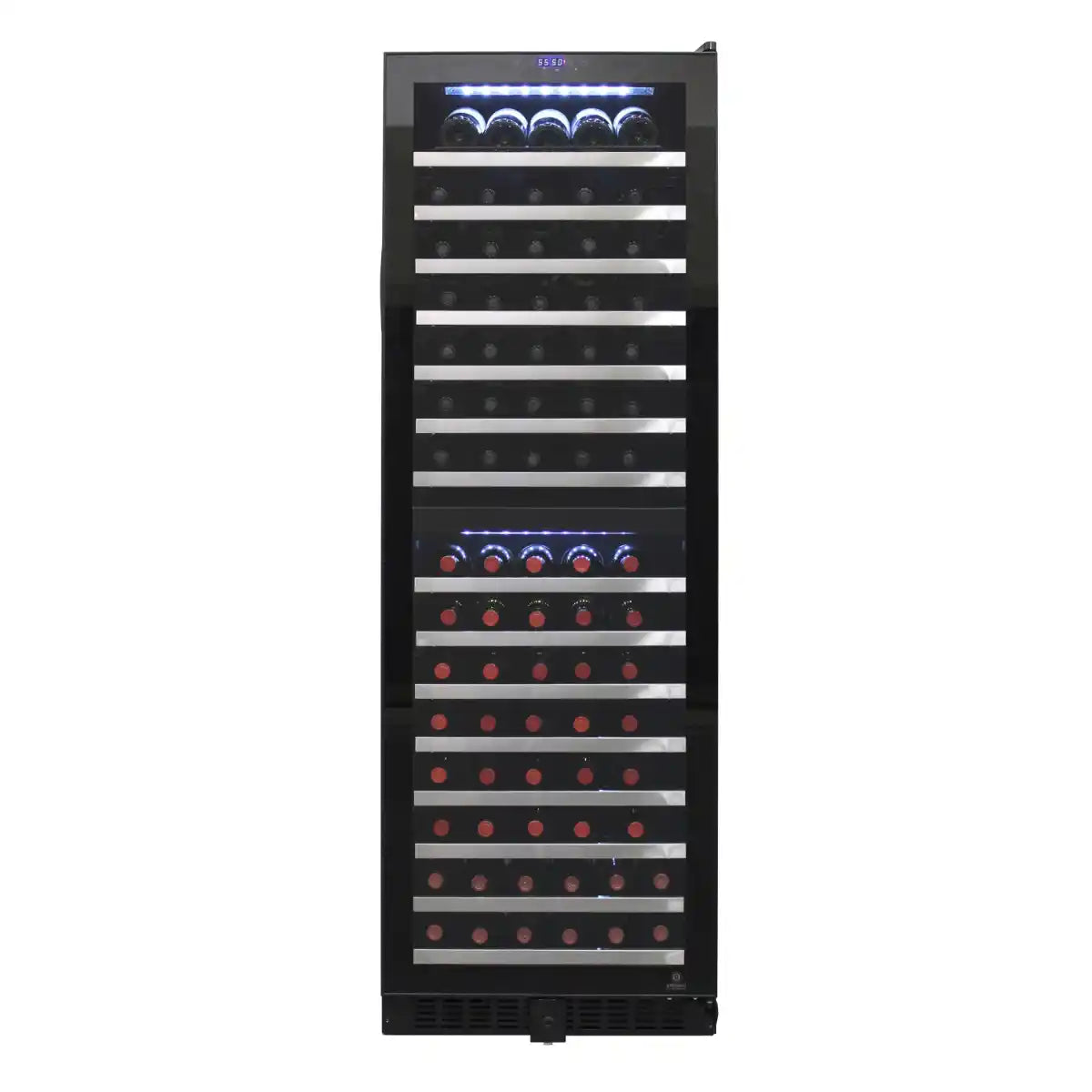 Vinotemp Butler Series Dual-Zone Wine Cooler, 155 Bottle Capacity, in Black (EL-142TSST)