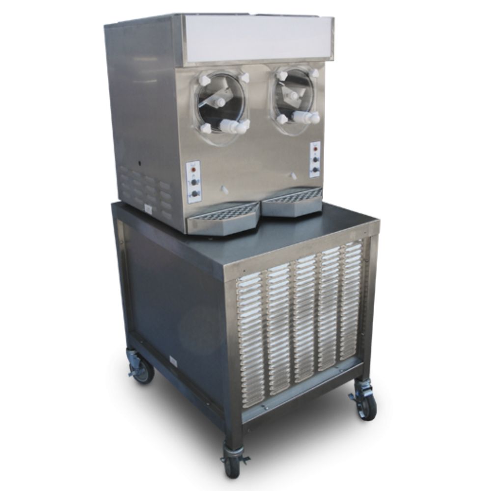 Frosty Factory 215F Double Cylinder Frozen Drink Machine, Air Cooled, (2) 7 qt Cylinders, (2) 12 qt Hoppers, Up to 310 10-oz Drinks/Hr