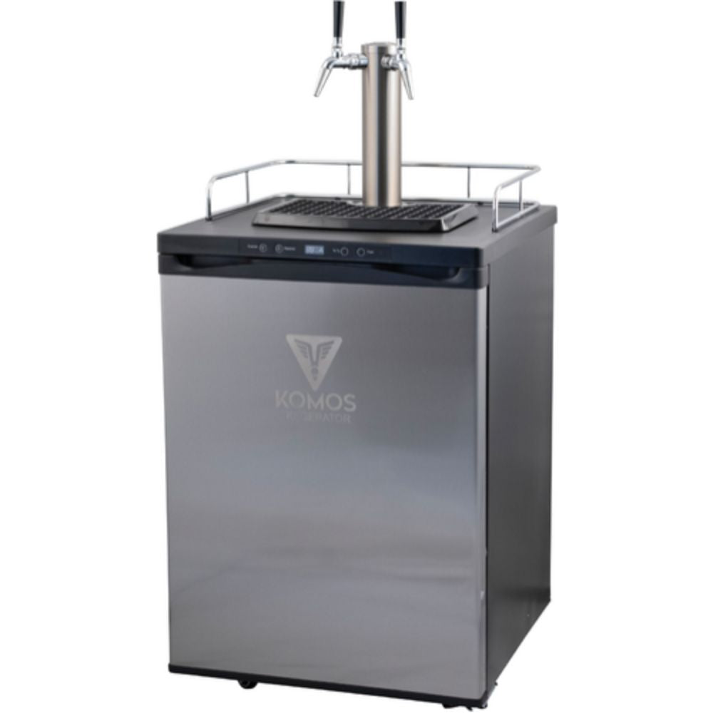 Komos 23-3/4" Freestanding Stout & Cold Brew Coffee Kegerator with NukaTap Faucets