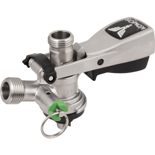Komos Stainless Steel Sanke Keg Beer Tap - S-Style Keg Coupler (With PRV)