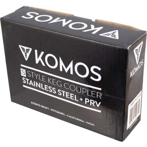 Komos Stainless Steel Sanke Keg Beer Tap - S-Style Keg Coupler (With PRV)