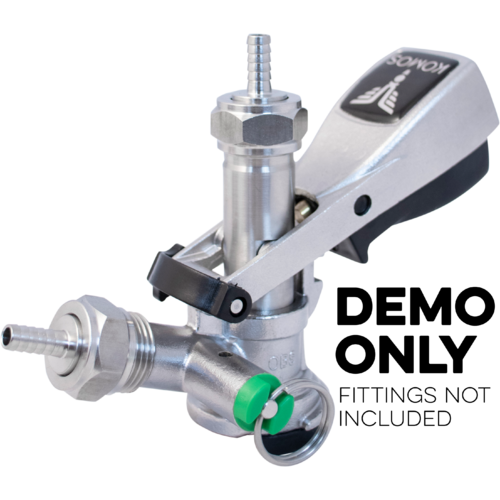 Komos Stainless Steel Sanke Keg Beer Tap - S-Style Keg Coupler (With PRV)