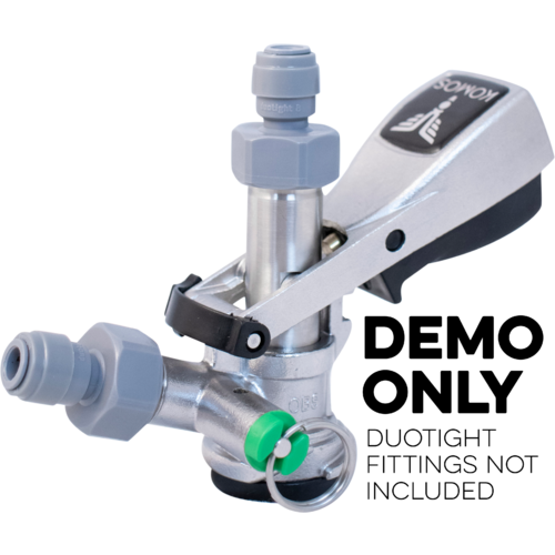 Komos Stainless Steel Sanke Keg Beer Tap - S-Style Keg Coupler (With PRV)