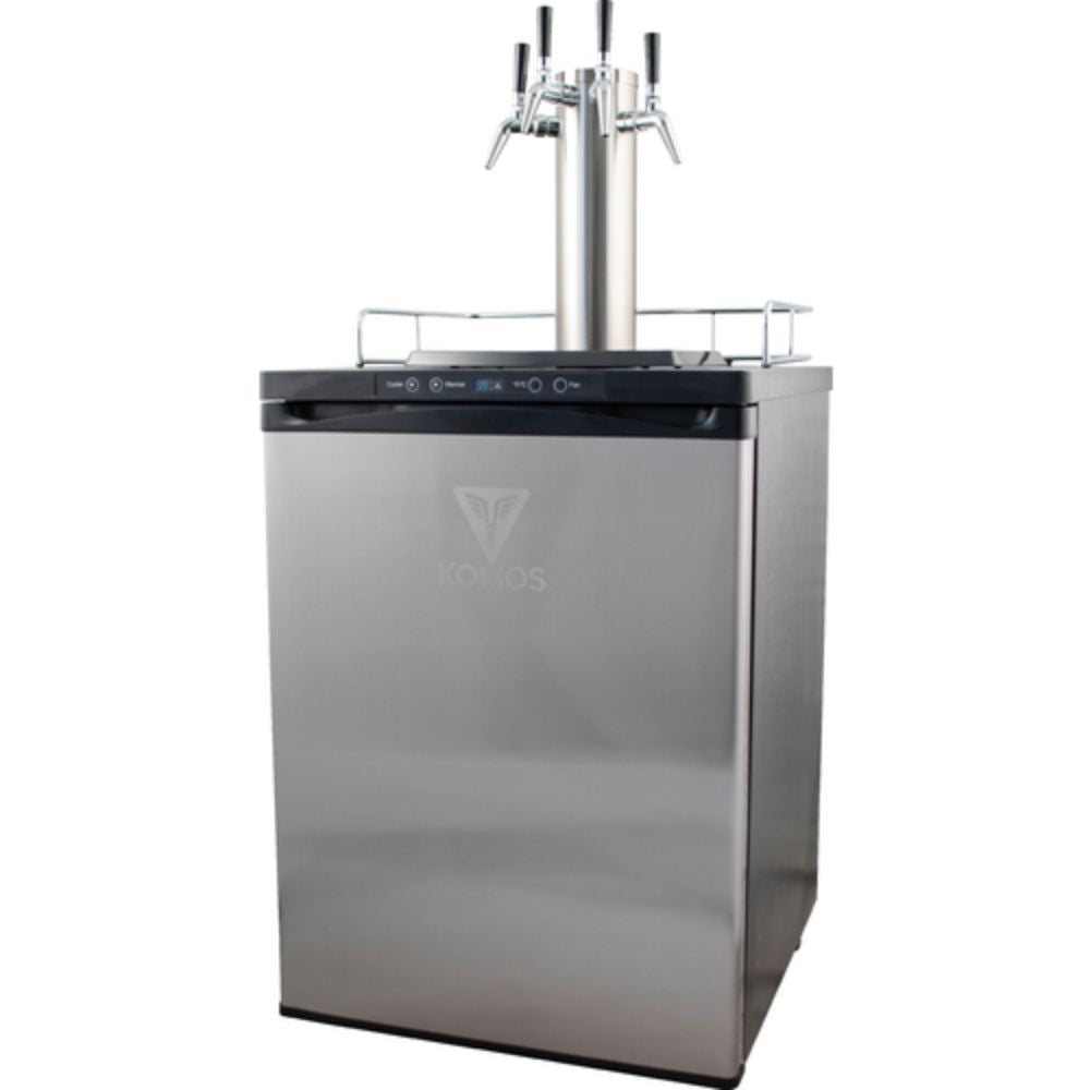 Komos 23-3/4" Freestanding Stout & Cold Brew Coffee Kegerator with NukaTap Faucets