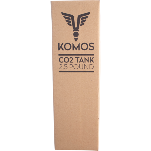 Komos 2.5 lb CO2 Tank Premium Aluminum New CGA320 Valve US DOT Approved