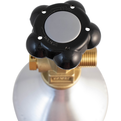 Komos 2.5 lb CO2 Tank Premium Aluminum New CGA320 Valve US DOT Approved