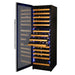 door of Allavino VSW15471D-2SL Wine Refrigerator open with racks slightly out