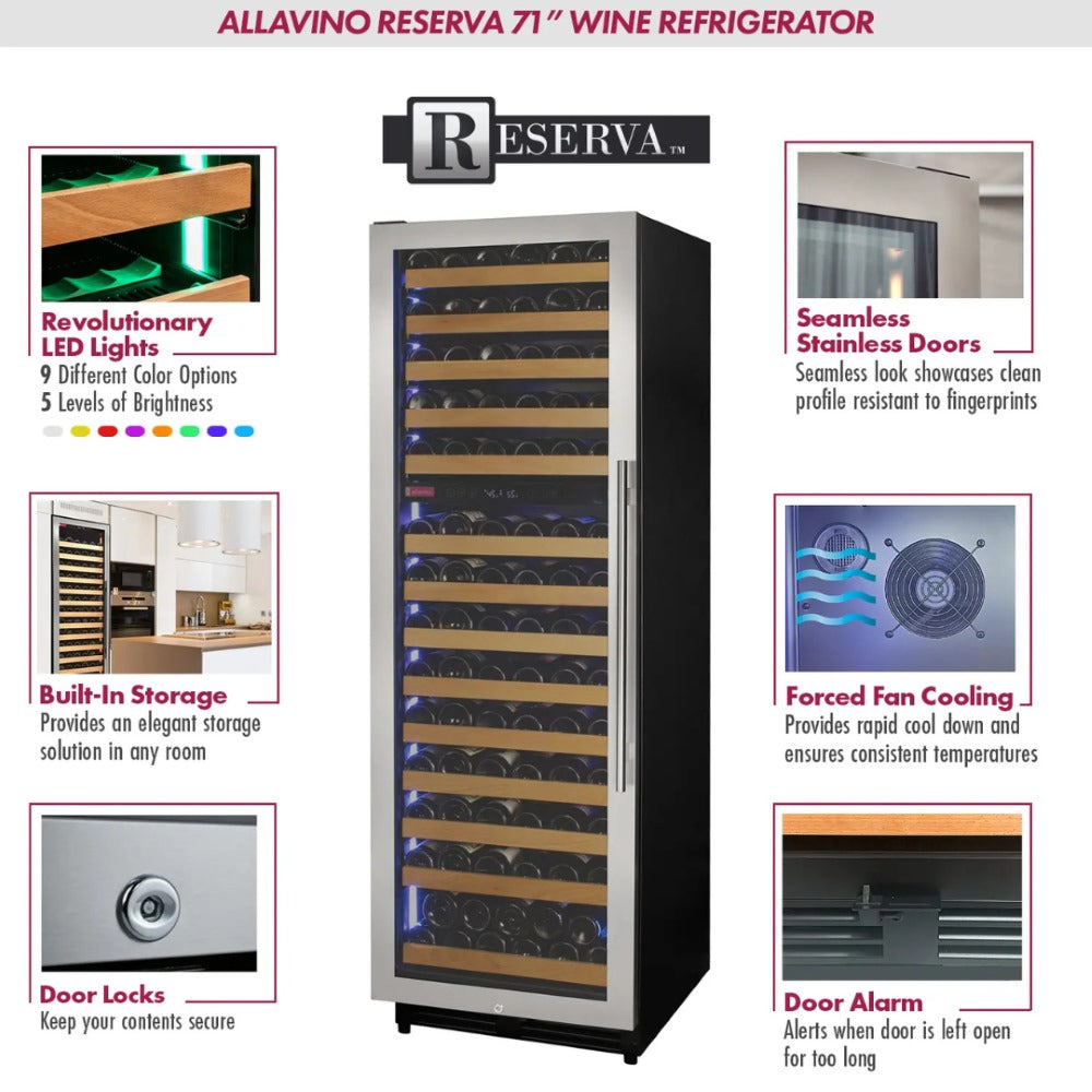 summary of main features of Allavino VSW15471D-2SL Wine Refrigerator