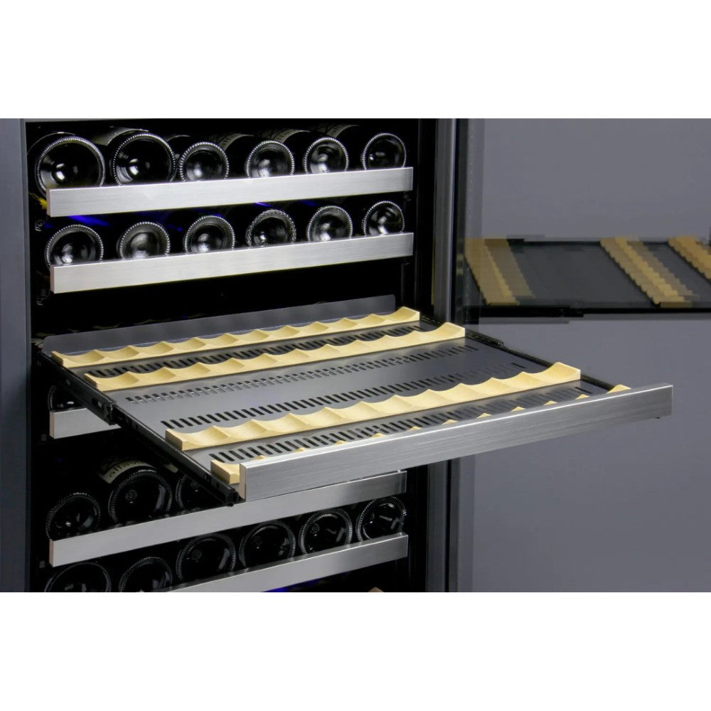 rack of Allavino VSWR128-1SL20 Wine Refrigerator pulled out