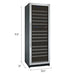 VSWR172 Wine Cooler Dimensions Illustration