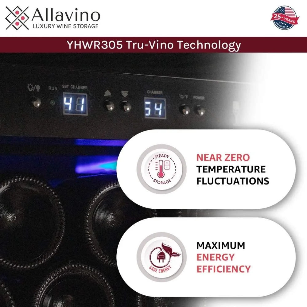 YHWR305 Wine Cooler Tru-Vino Features Infographic Image