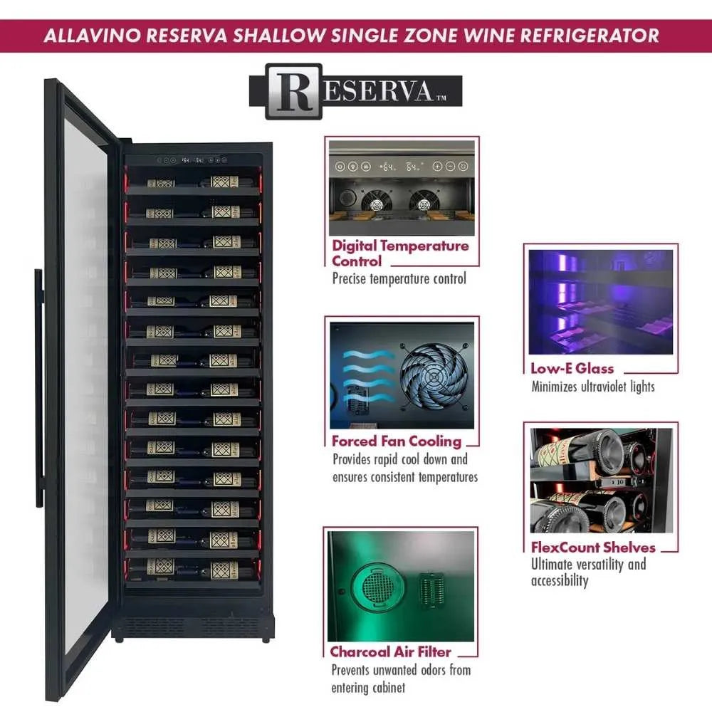 Infographic of Allavino VSW6771S-1 Wine Refrigerator Reserva Features
