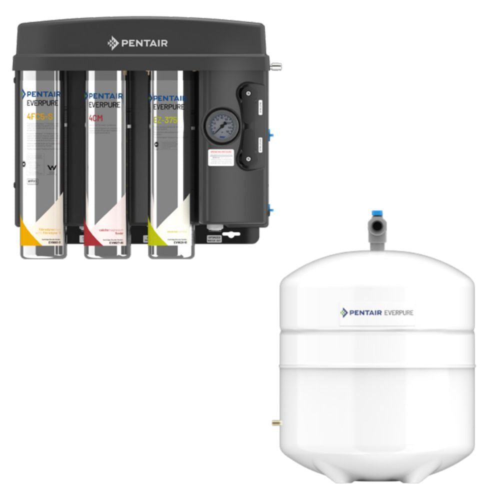 Pentair Everpure EZ-RO Reverse Osmosis System with Hydropneumatic Tank (For Coffee, Espresso, Tea & Ice)