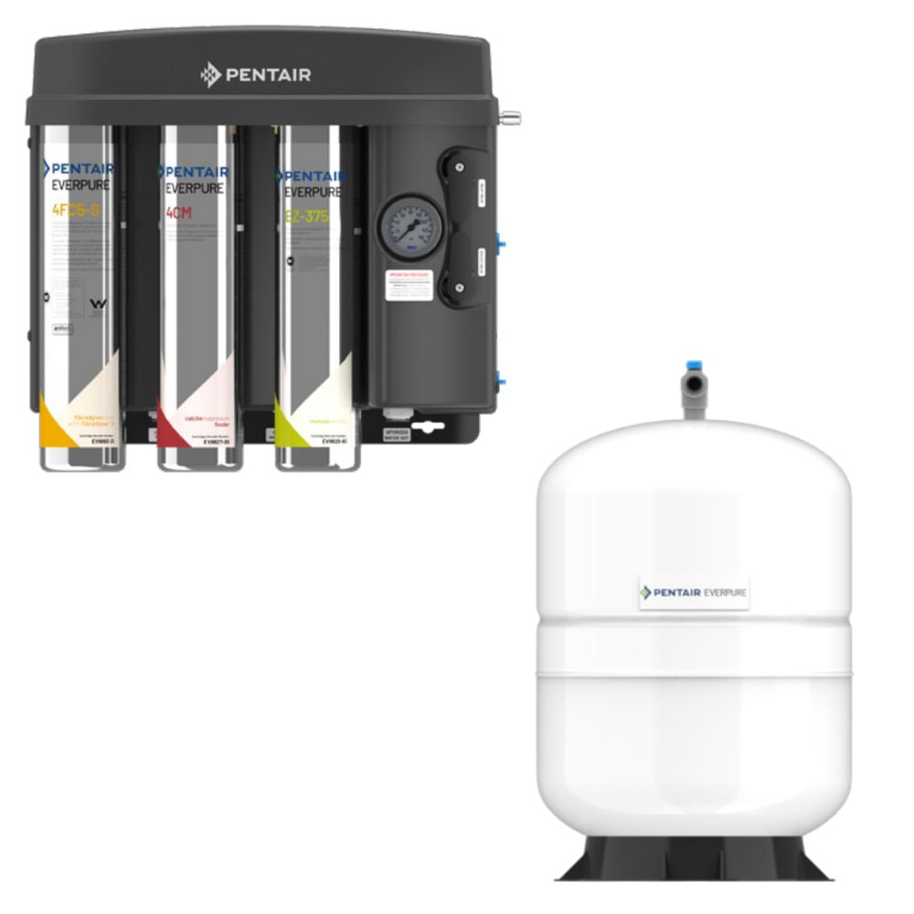 Pentair Everpure EZ-RO Reverse Osmosis System with Hydropneumatic Tank (For Coffee, Espresso, Tea & Ice)
