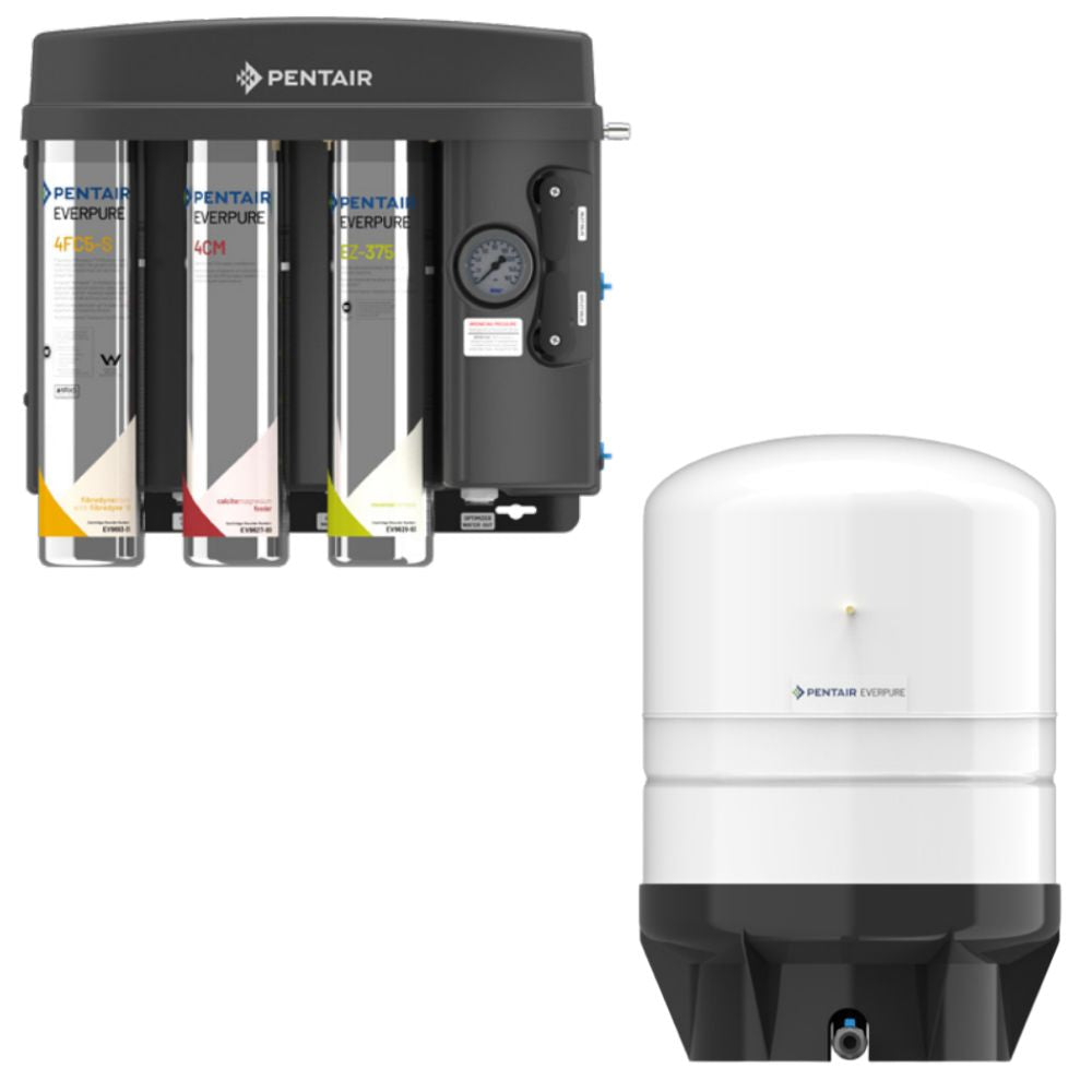 Pentair Everpure EZ-RO Reverse Osmosis System with Hydropneumatic Tank (For Coffee, Espresso, Tea & Ice)