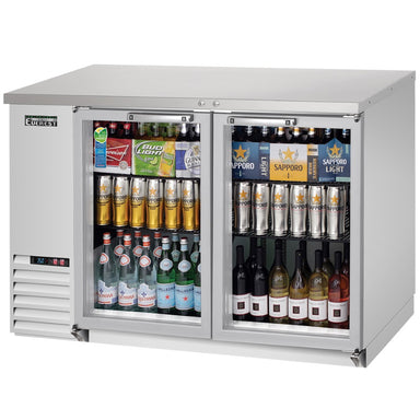 front view of the Everest Refrigeration EBB48G-SS back bar cooler