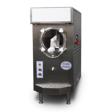 Frosty Factory Model 127A commercial frozen drink machine with illuminated display and compact counter design