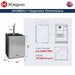 Illustration of Kegco HK38BSU-1 Built-In Kegerator Dimensions