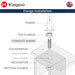 Kegco HK38SSU-1 Built-In Kegerator Flange Mounting Diagram