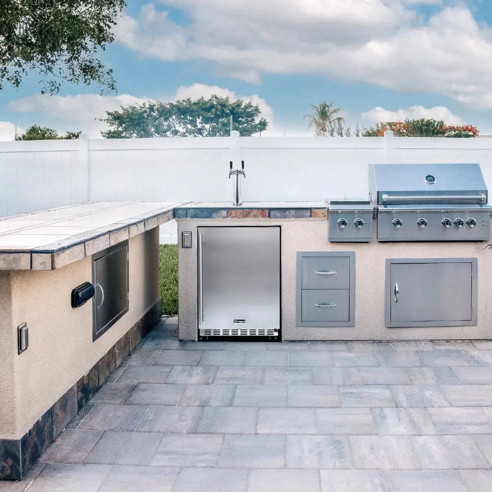 Preview Image of Kegco HK38SSU-2 Kegerator Outdoor Kitchen Setup