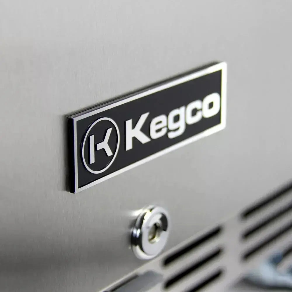 Kegco HK38SSU-3 Built-in Kegerator Stainless Steel Door Lock Close Up Photo