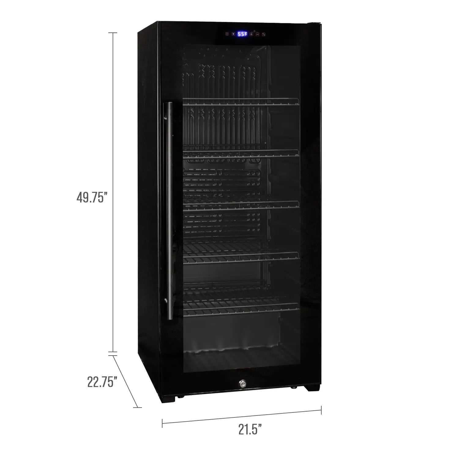 Allavino Contemporary 102 Bottle Single Zone Wine Refrigerator in Black