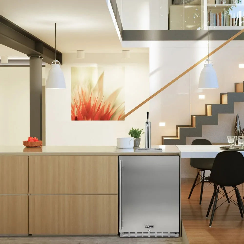 Preview Image of Kegco HK38BSU-1 Kegerator Built-in Setup in a Dining Room