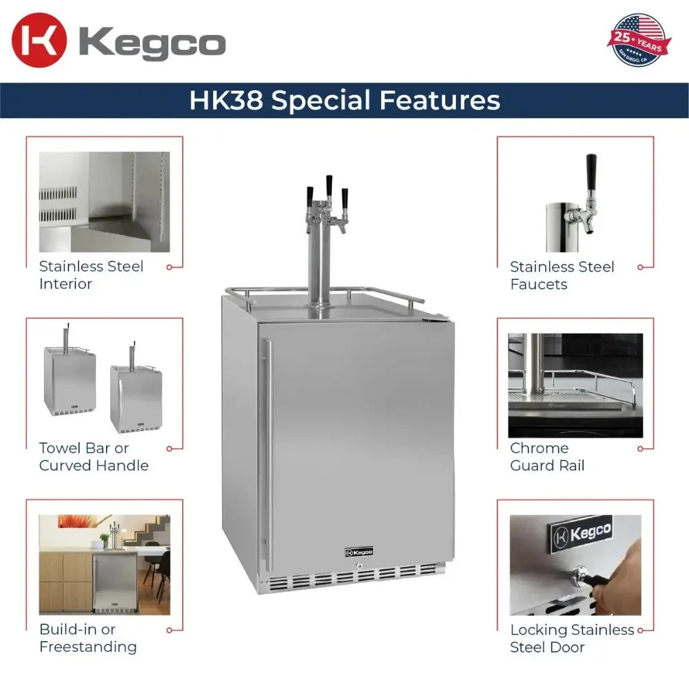 HK38SSU-3 Kegerator Special Features Infographic