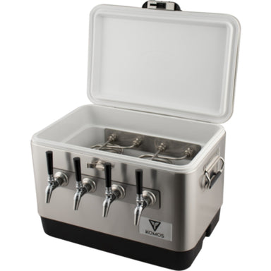 4 Tap Stainless Steel Draft Box Open Cover Image