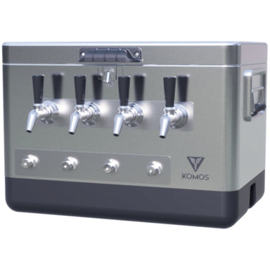 Komos Stainless Steel Jockey Box (4 Tap) | Front Entry Front View Image