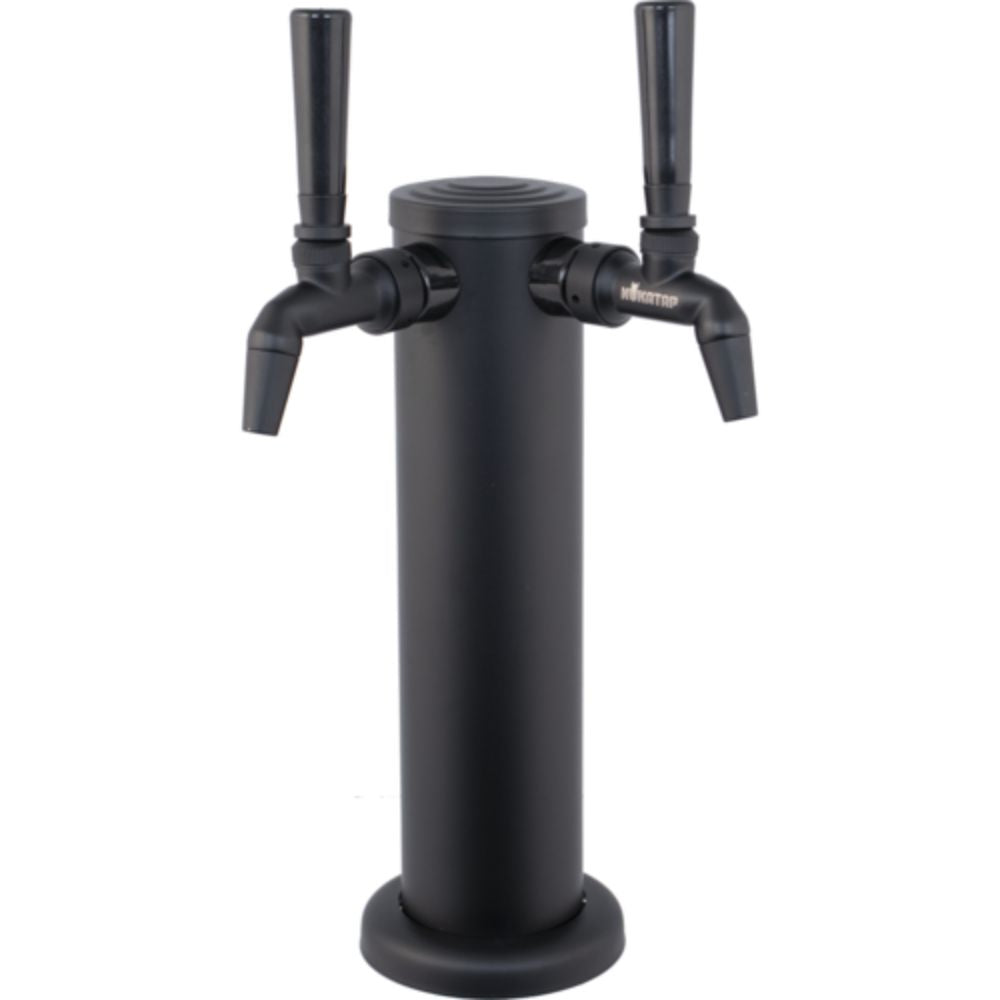 Komos Matte Black Draft Tower w/ NukaTap Faucets (w/ Duotight Fittings)
