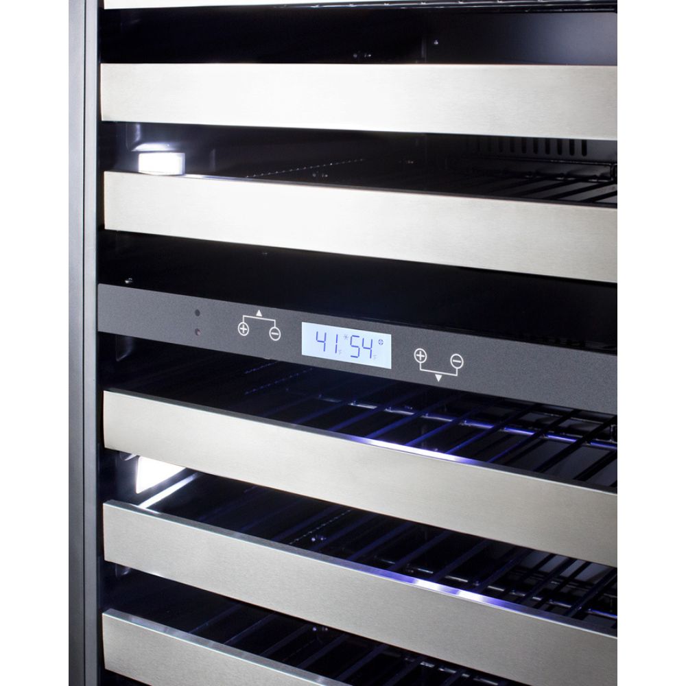 Summit 24" Wide 149 Bottle Triple-Zone Built-In Wine Cooler