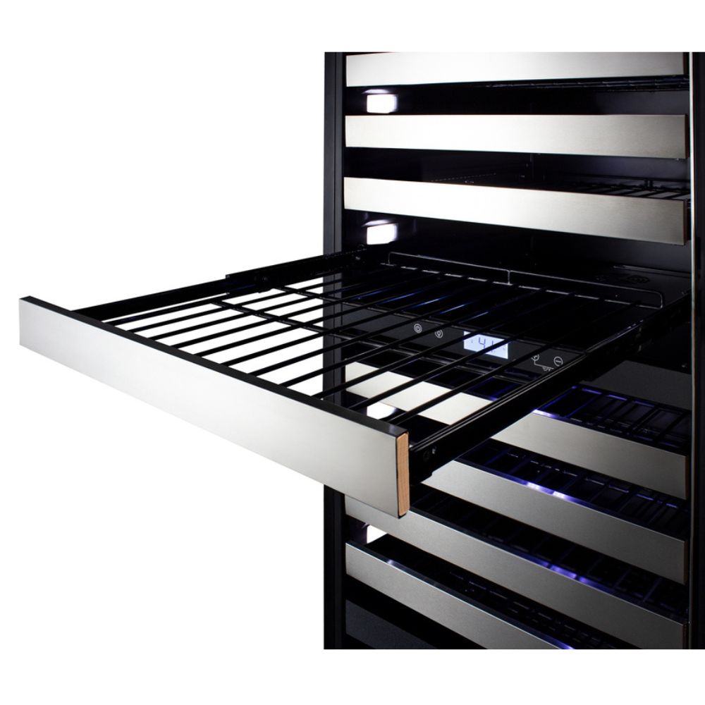 Summit 24" Wide 149 Bottle Triple-Zone Built-In Wine Cooler
