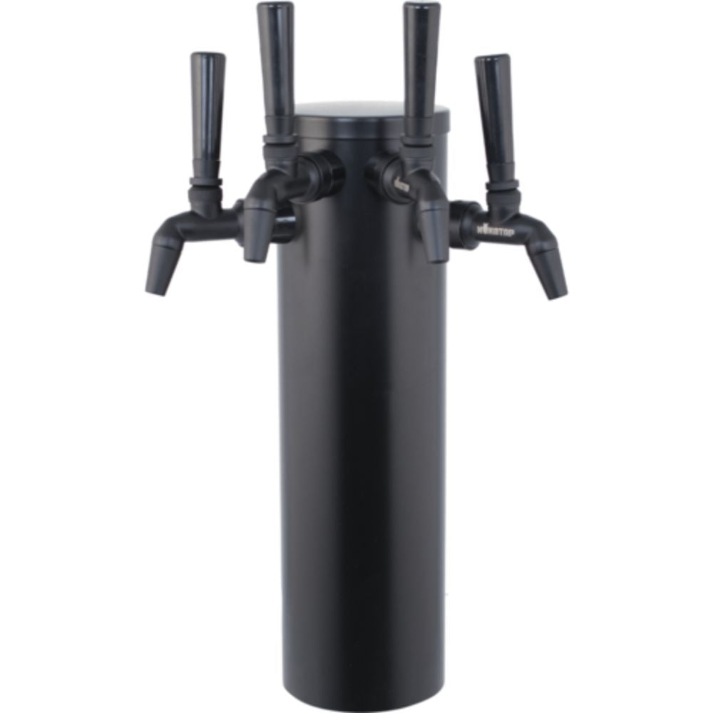Komos Matte Black Draft Tower w/ NukaTap Faucets (w/ Duotight Fittings)