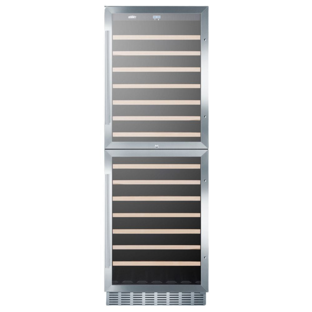 Summit 24" Wide 118 Bottle Dual-Zone Built-In Wine Cooler