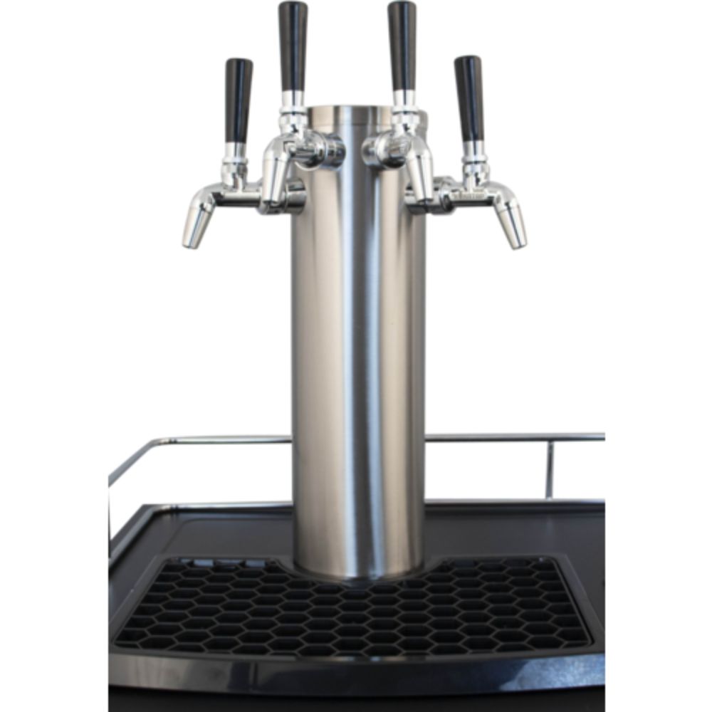 Komos 35-2/5" Double-Wide Freestanding Stainless Steel Air-Cooled Towers Kegerator