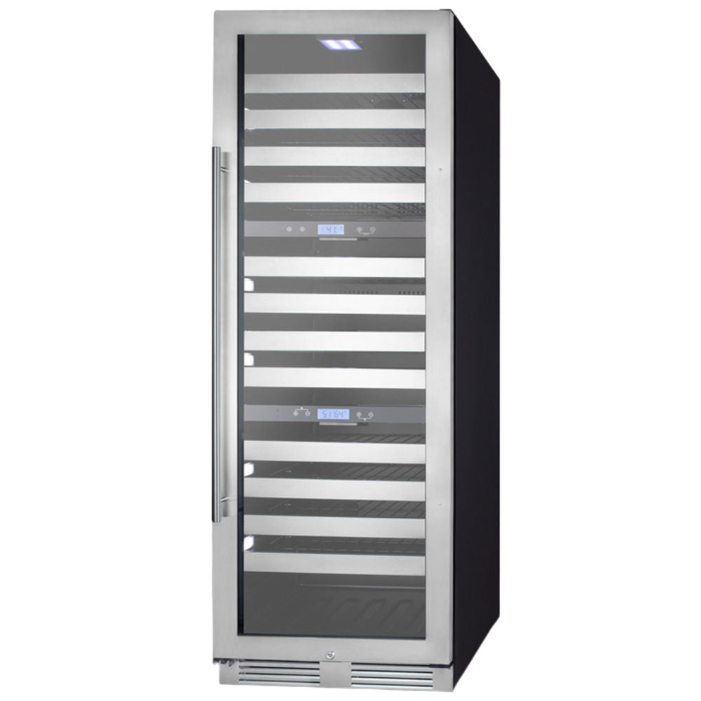 Summit 24" Wide 149 Bottle Triple-Zone Built-In Wine Cooler
