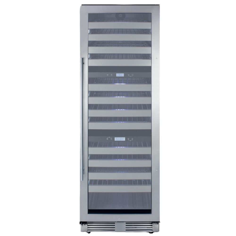 Summit 24" Wide 149 Bottle Triple-Zone Built-In Wine Cooler