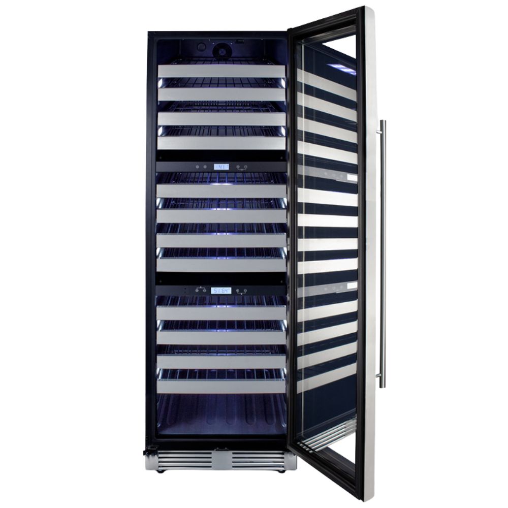 Summit 24" Wide 149 Bottle Triple-Zone Built-In Wine Cooler