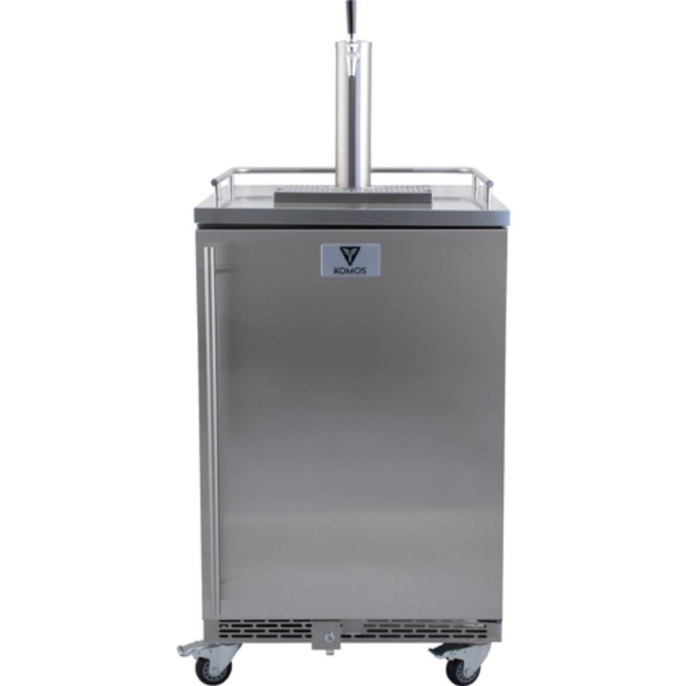 Komos 24" Built-In Outdoor Kegerator with Stainless Steel Interior and Exterior