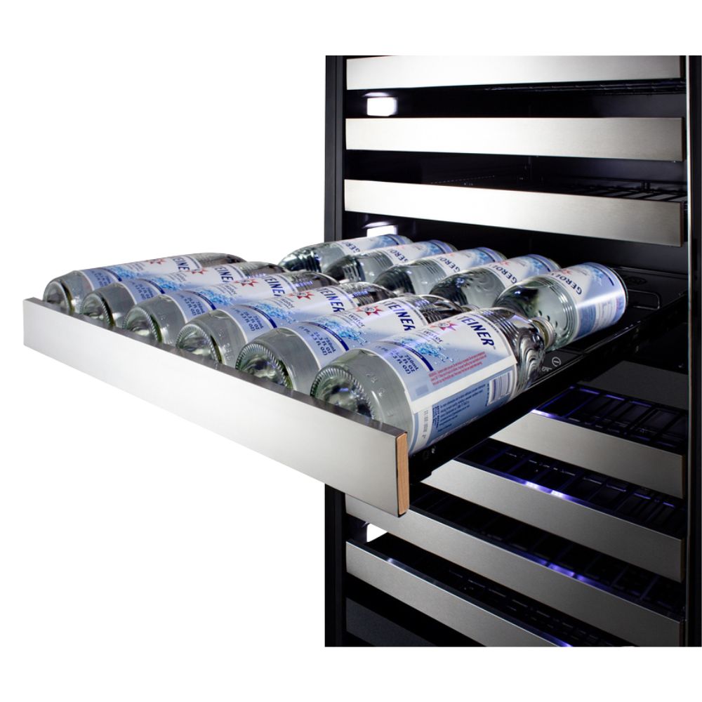 Summit 24" Wide 149 Bottle Triple-Zone Built-In Wine Cooler