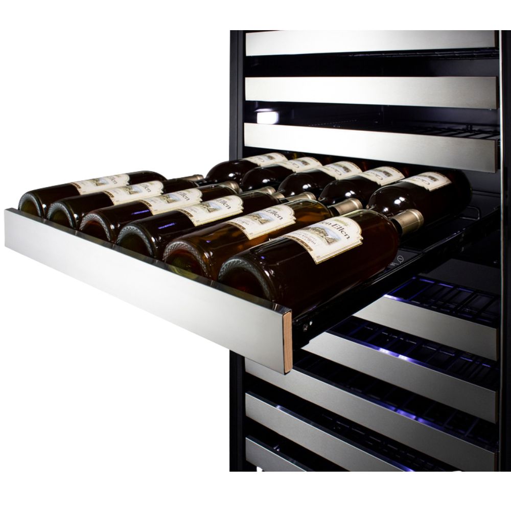 Summit 24" Wide 163 Bottle Dual-Zone Built-In Wine Cooler