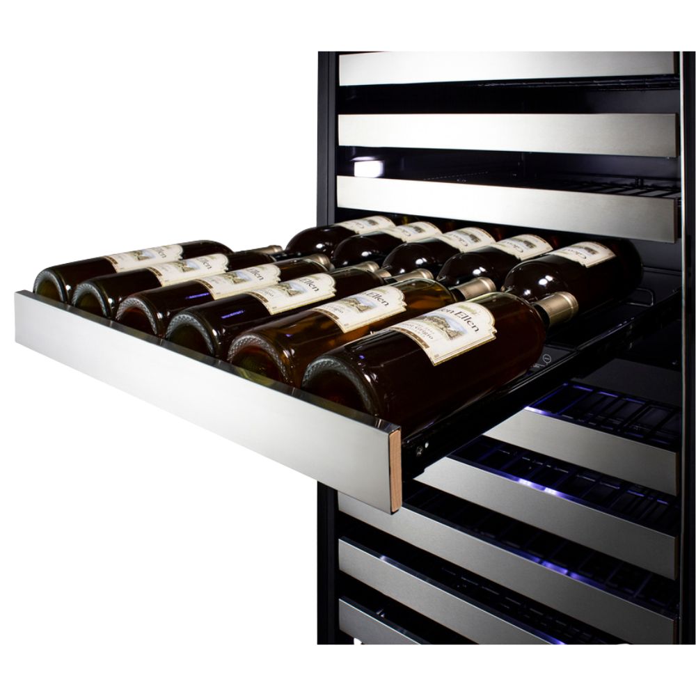 Summit 24" Wide 149 Bottle Triple-Zone Built-In Wine Cooler