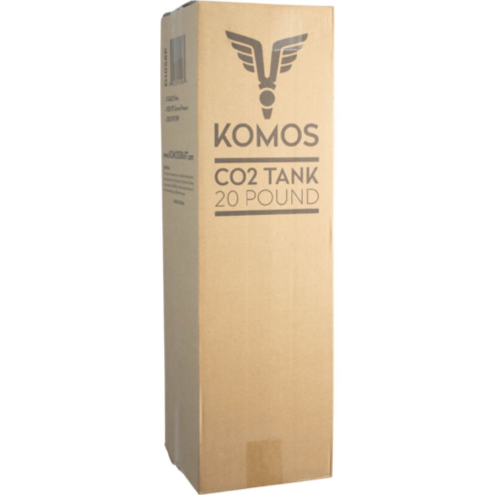 Komos 20 lb CO2 Tank Premium Aluminum New CGA320 Valve US DOT Approved