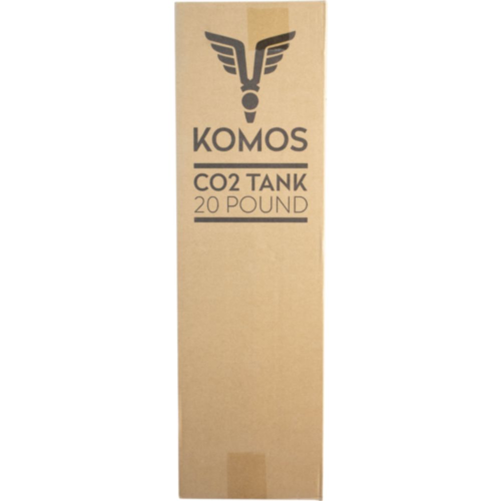 Komos 20 lb CO2 Tank Premium Aluminum New CGA320 Valve US DOT Approved